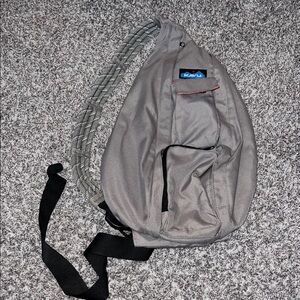 Kavu Grey Sling Belt Bag with Patterned Strap
